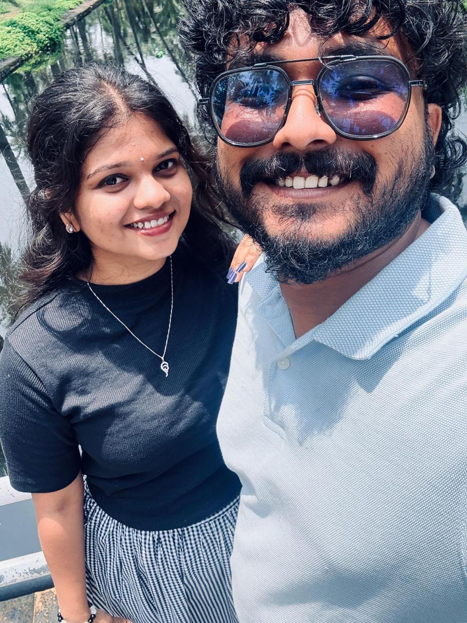 Surya and Anandhu couple portrait